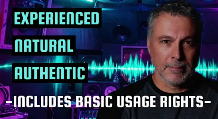 I will record an american male voice over