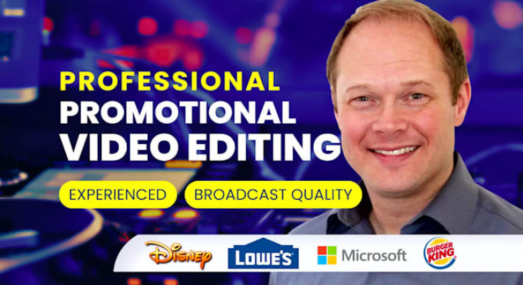 I will create a promotional video ad with my male voice over