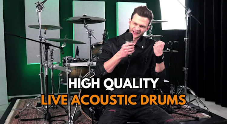 I will  record live acoustic drums as your studio session drummer