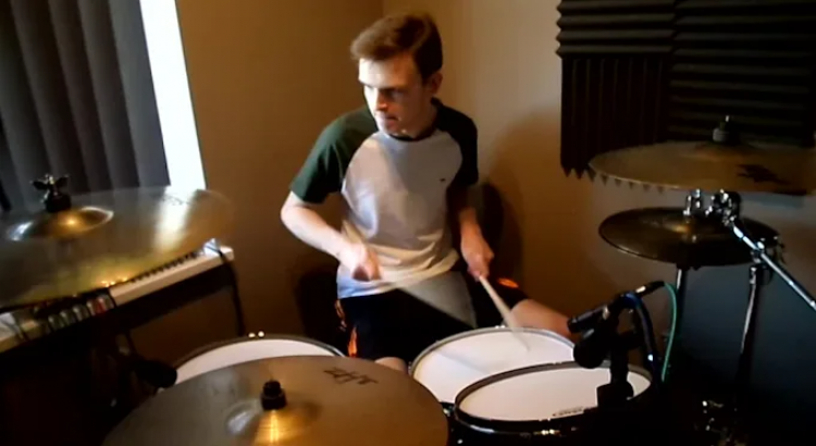 I will be your drummer and record acoustic drums for your song