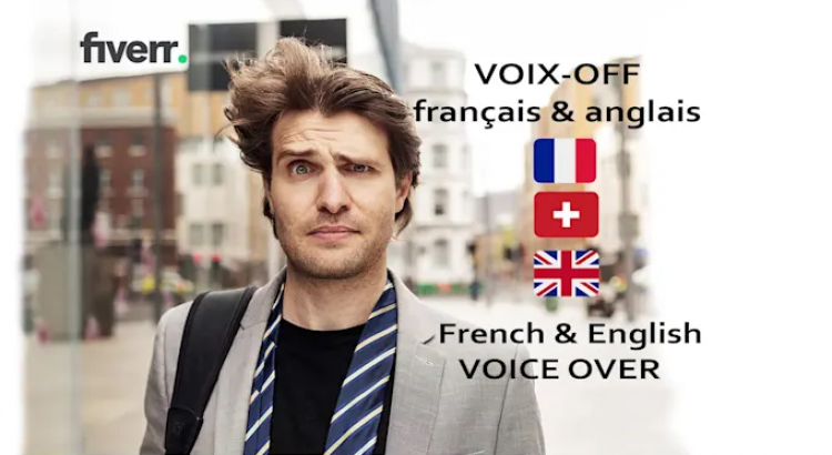 I will record a male voice over in french, swiss french or english