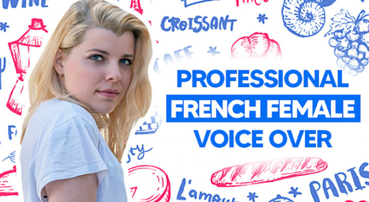 I will record a female french voice over and deliver it extra fast