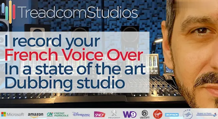 I will record the perfect french voice over in a dubbing studio