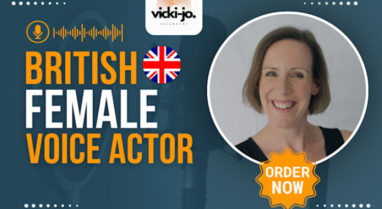 I will record a professional, british female voiceover
