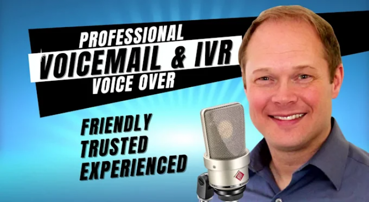 I will record a friendly voicemail greeting, IVR voice over, or on hold phone message